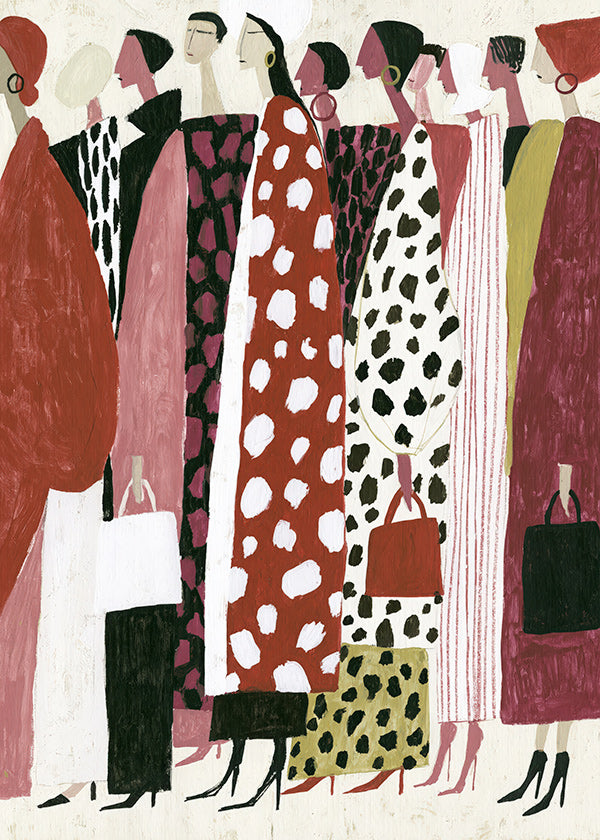 Modeillustration: stiliseret profiloptog