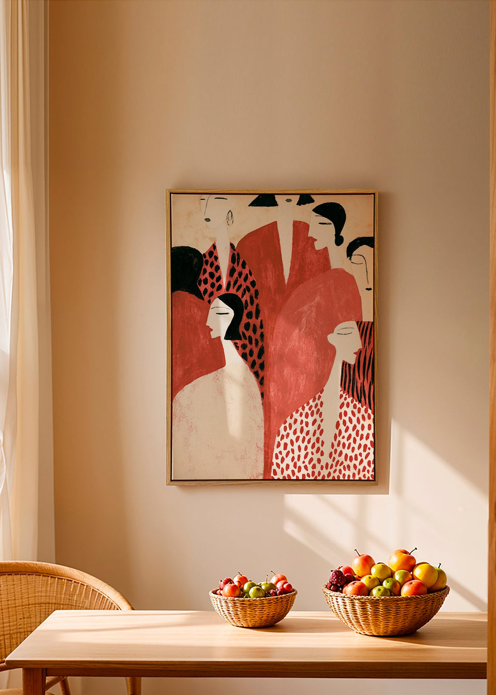 Illustration af terracotta-figurer med mønstre
