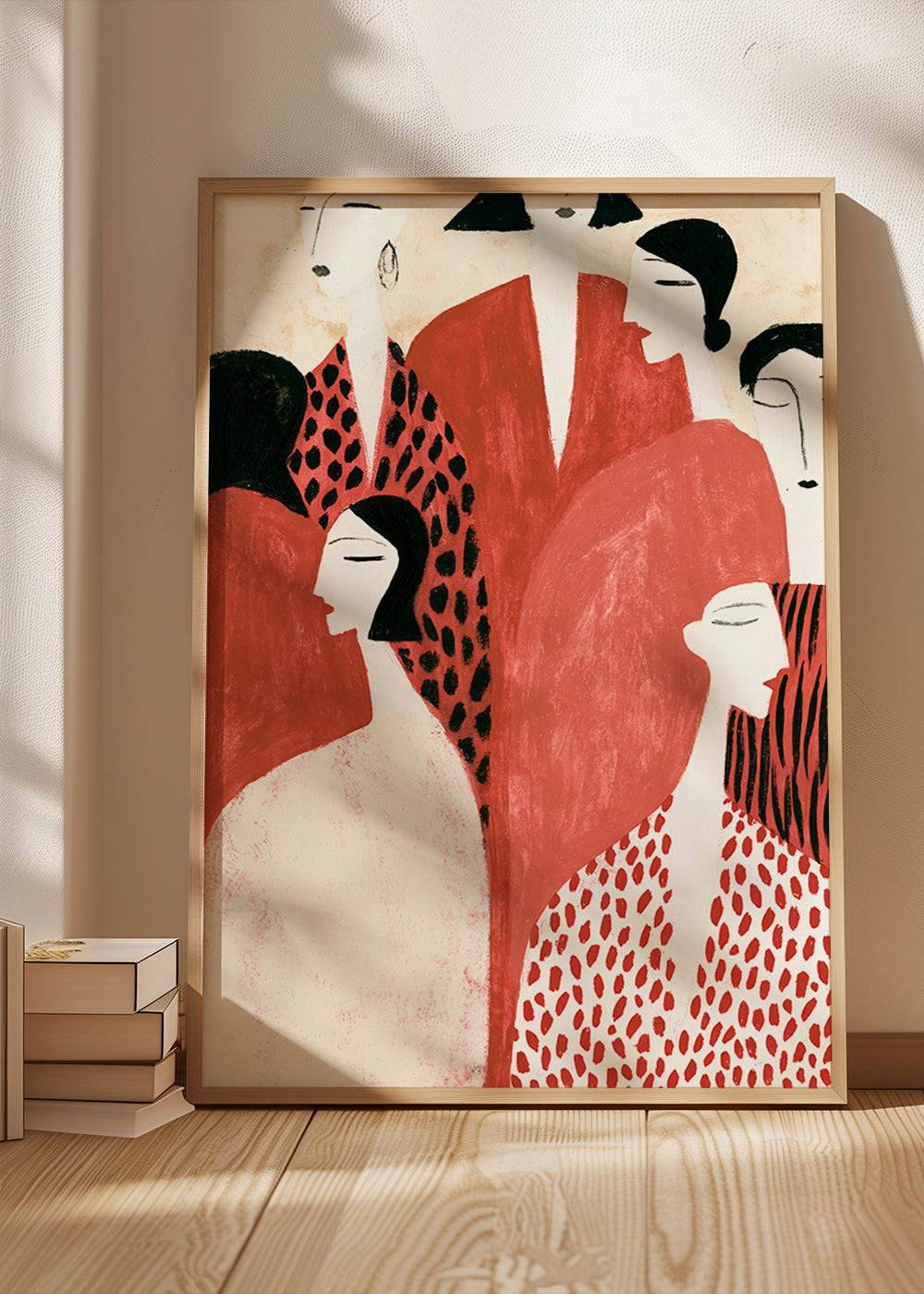 Illustration af terracotta-figurer med mønstre