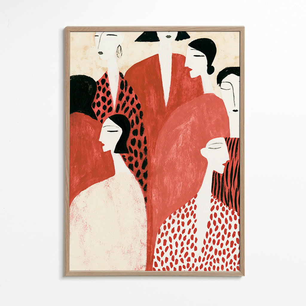 Illustration af terracotta-figurer med mønstre