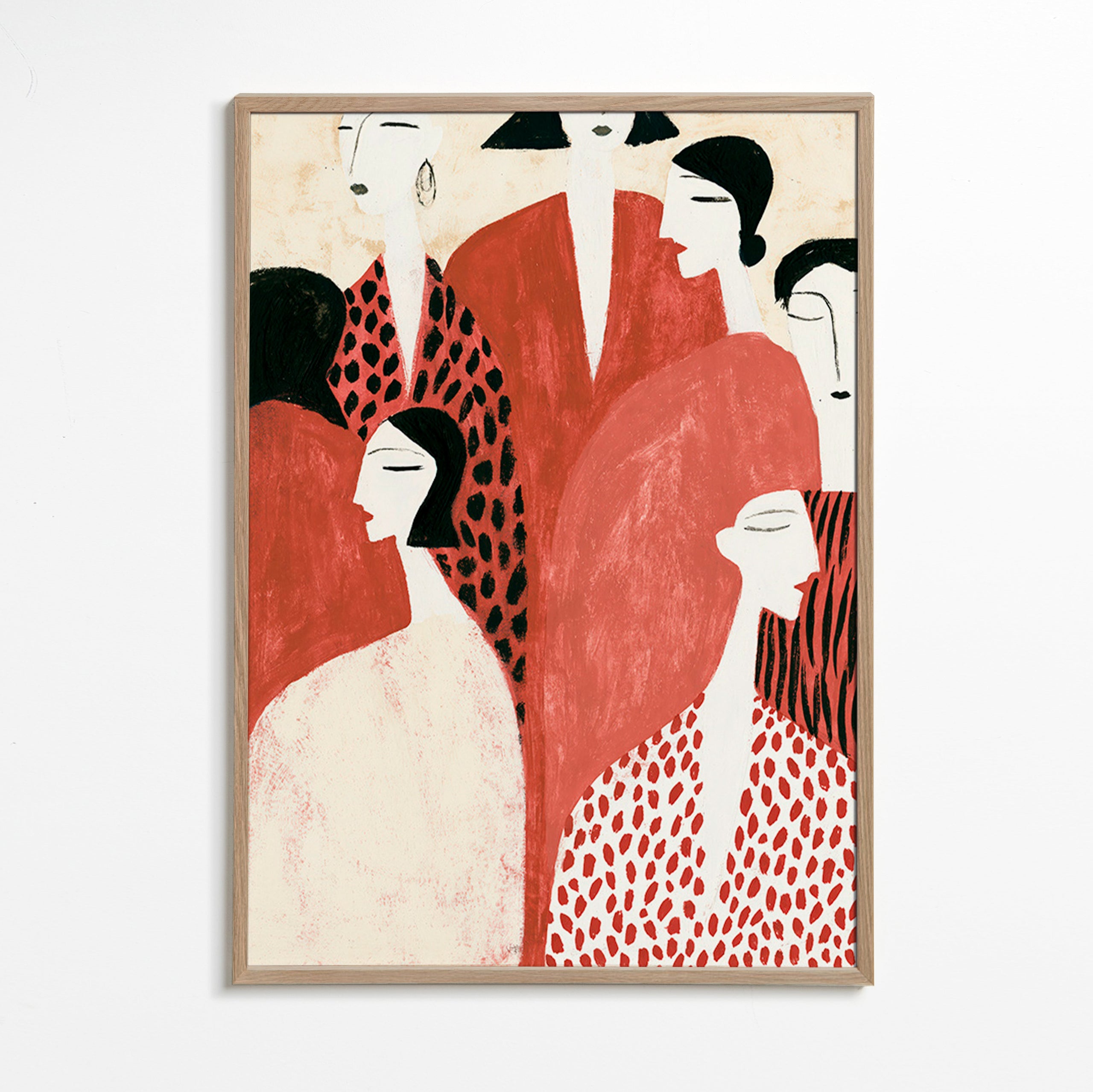 Illustration af terracotta-figurer med mønstre