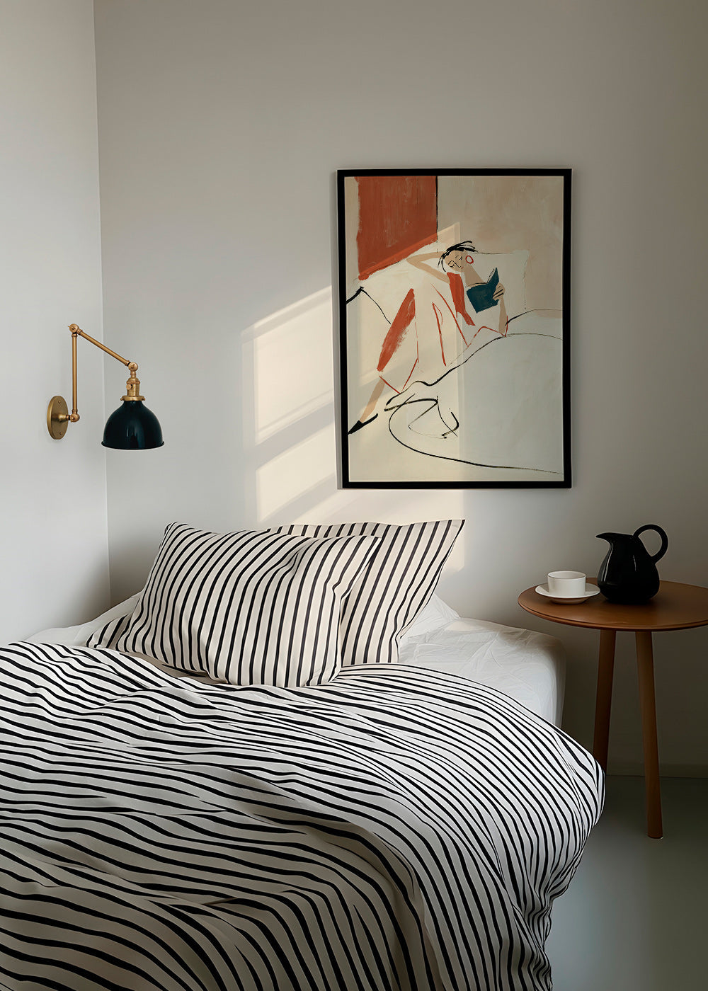 Illustration kvinde læser