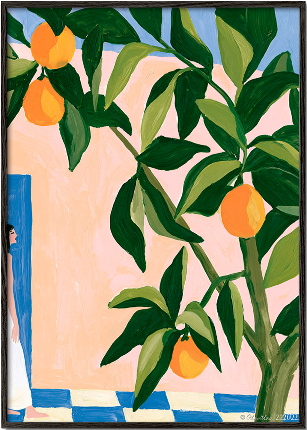 Køkkenkunst Amalfi citroner malet