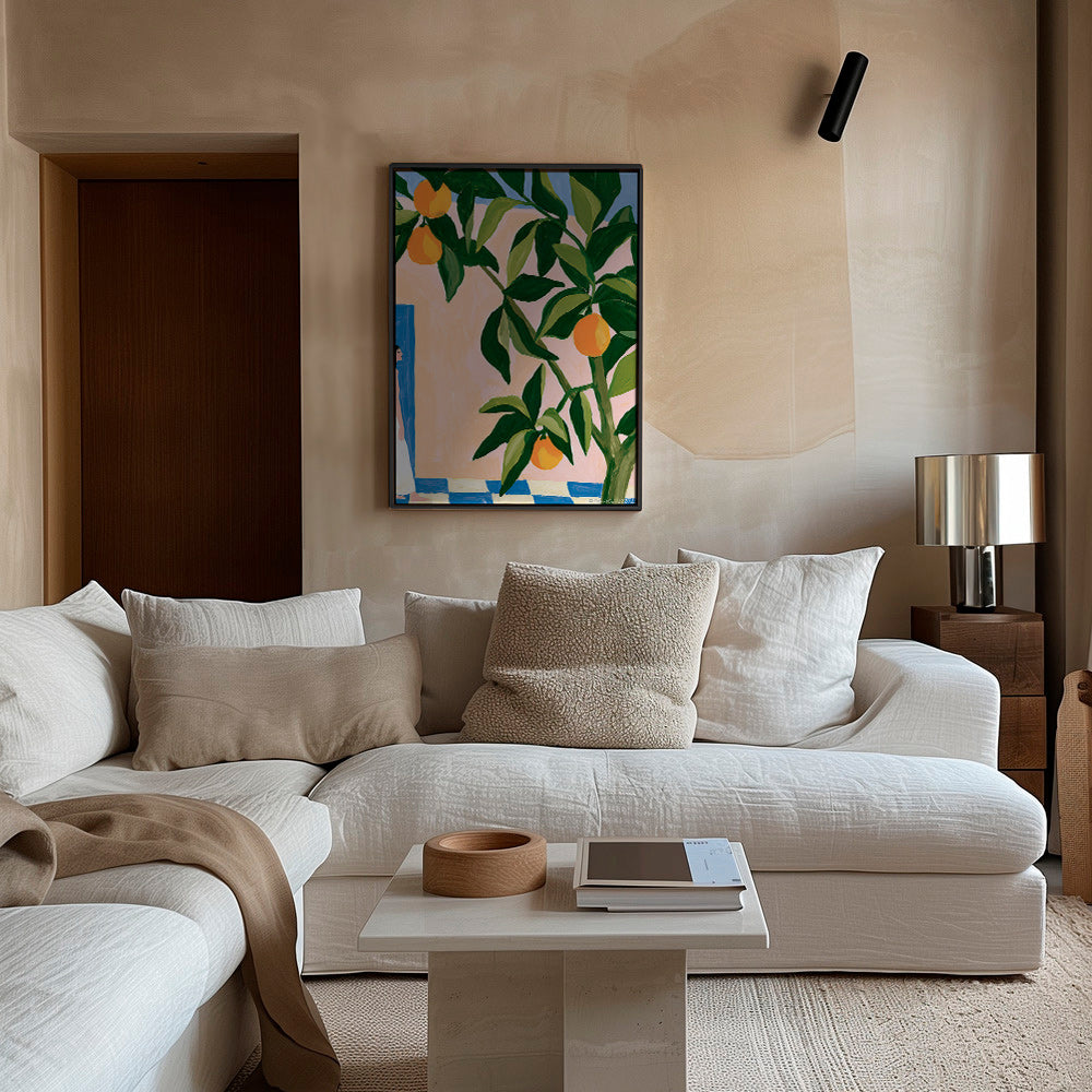 Køkkenkunst Amalfi citroner malet