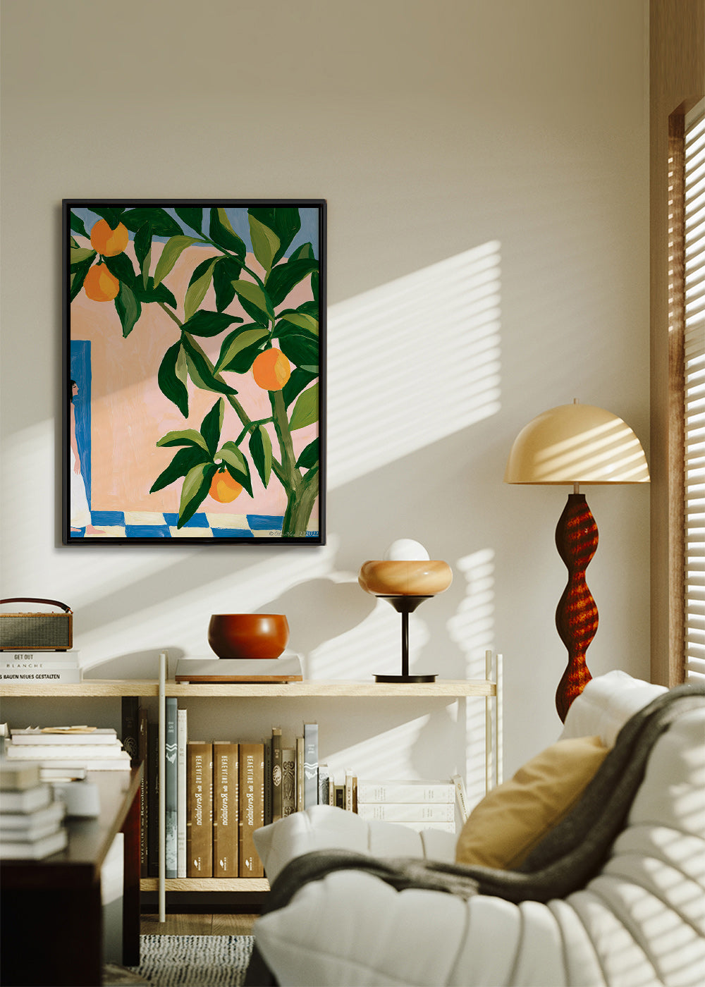 Køkkenkunst Amalfi citroner malet