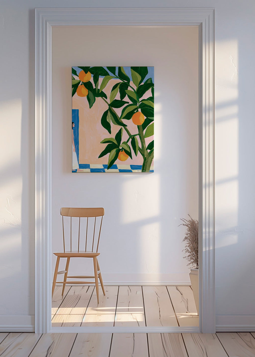 Køkkenkunst Amalfi citroner malet