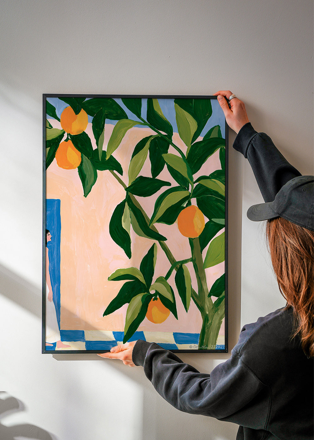 Køkkenkunst Amalfi citroner malet
