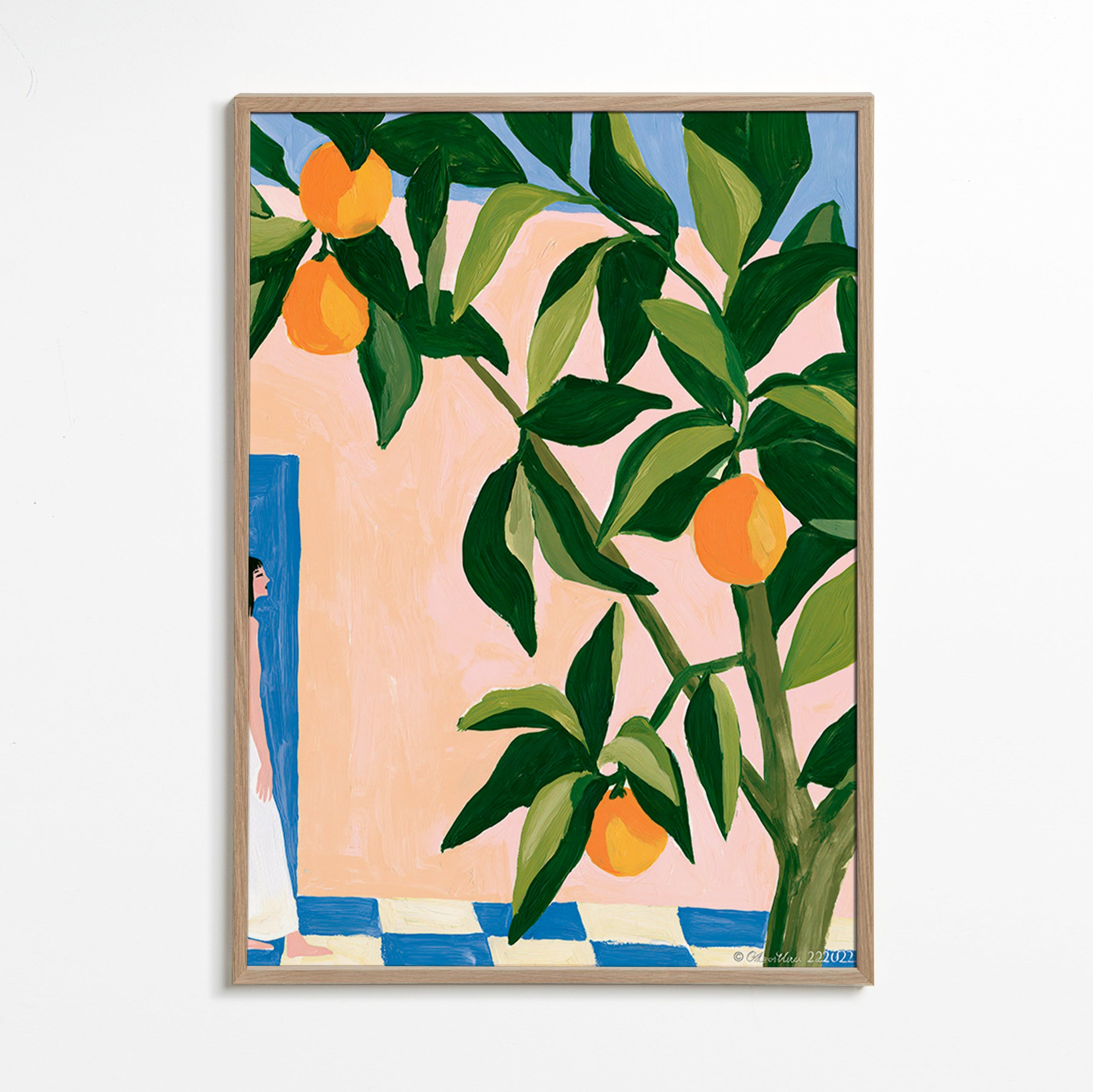 Køkkenkunst Amalfi citroner malet