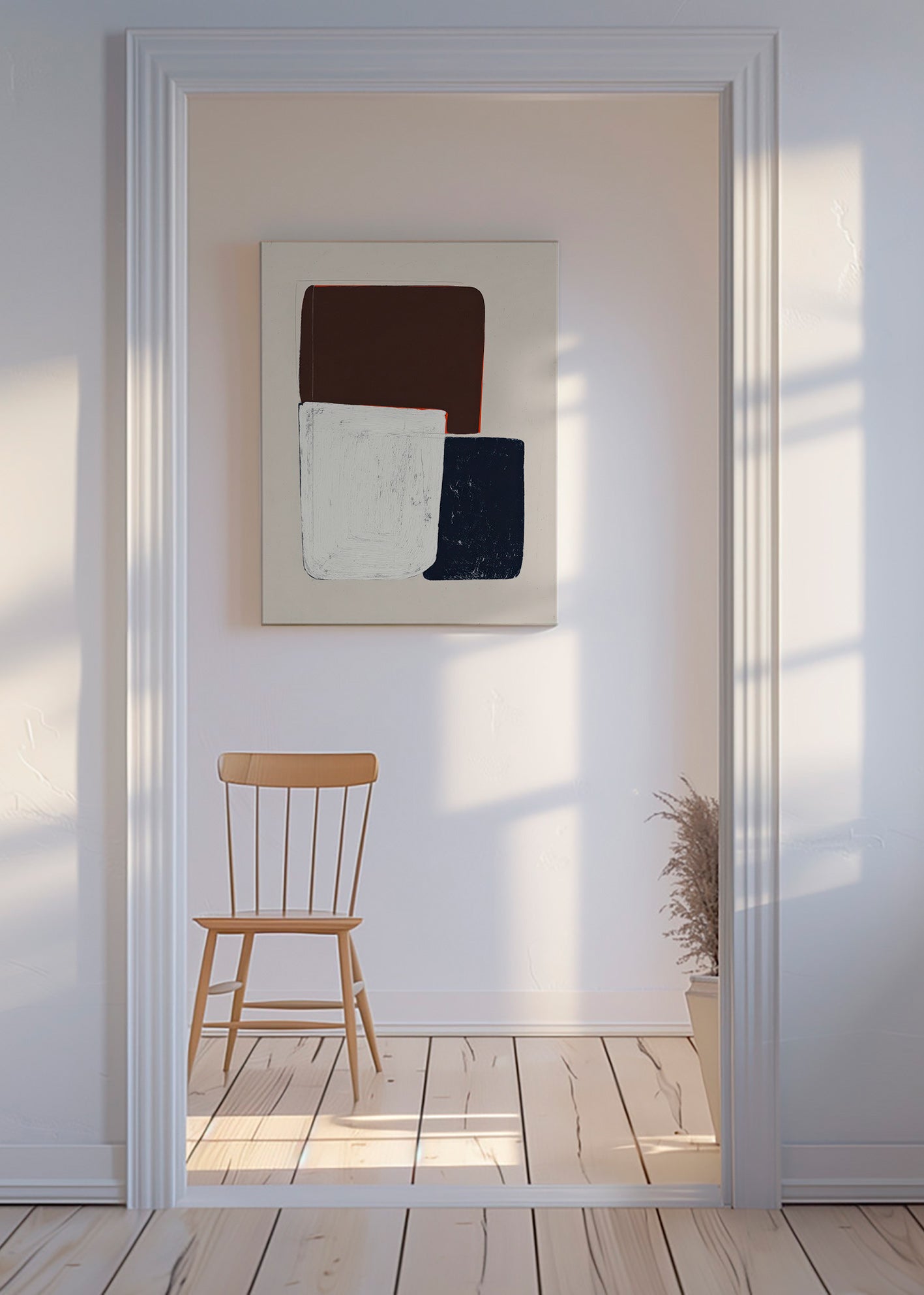 Geometrisk billede med stablede former