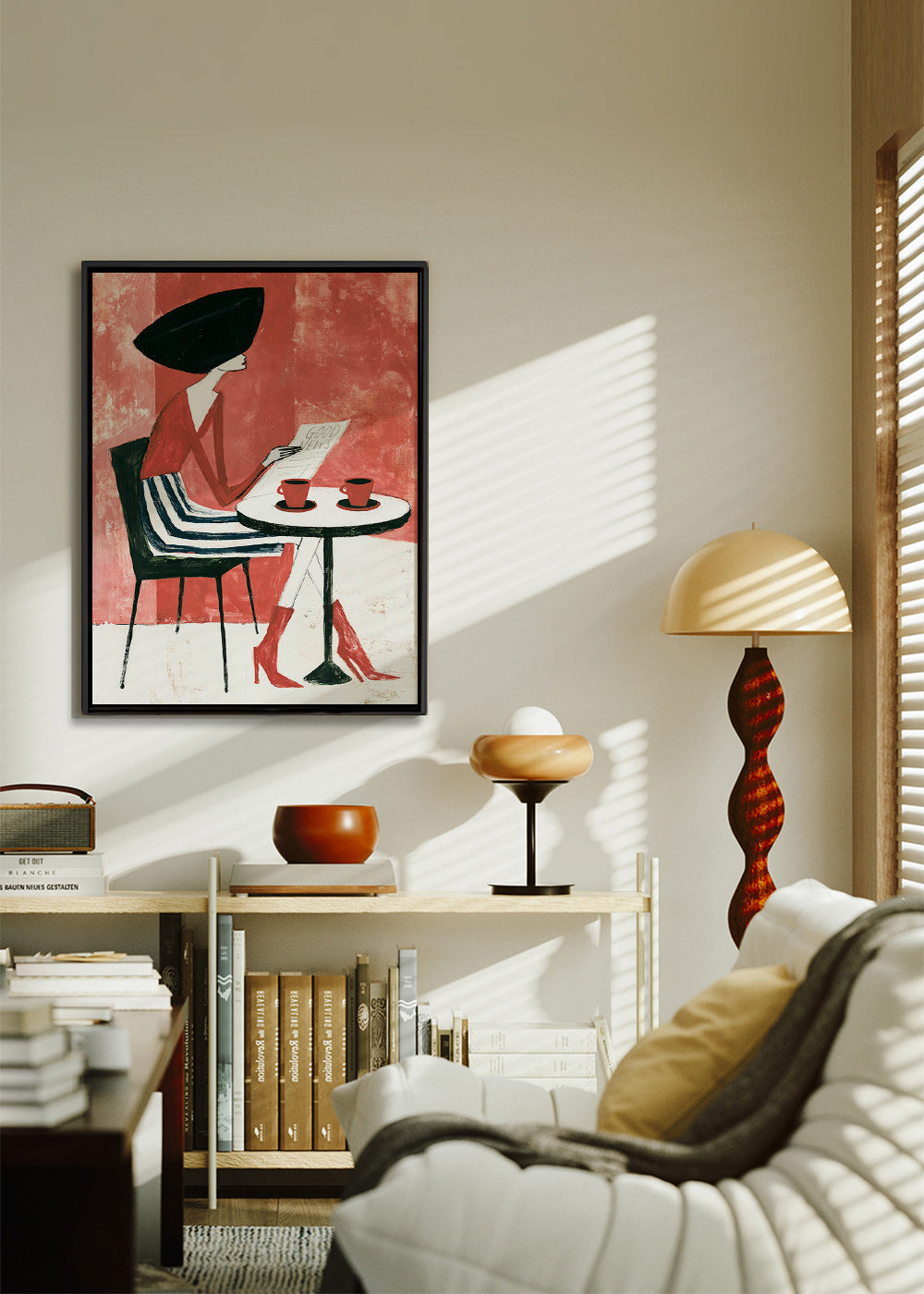 Køkkenkunst kvinde med kaffe