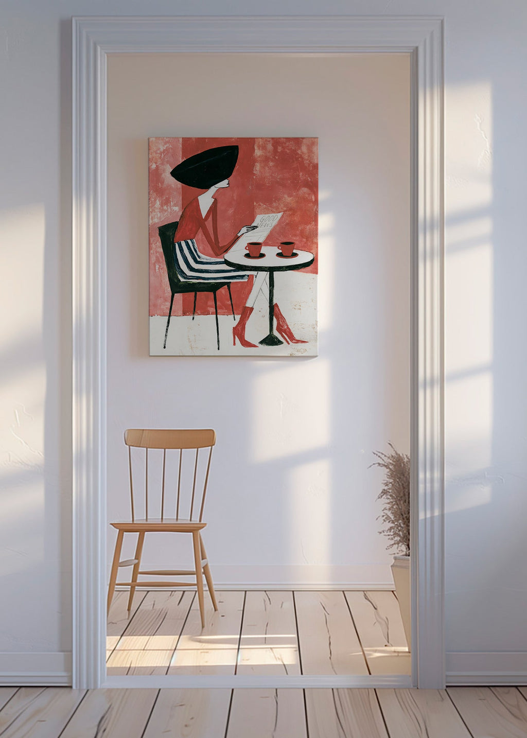Køkkenkunst kvinde med kaffe