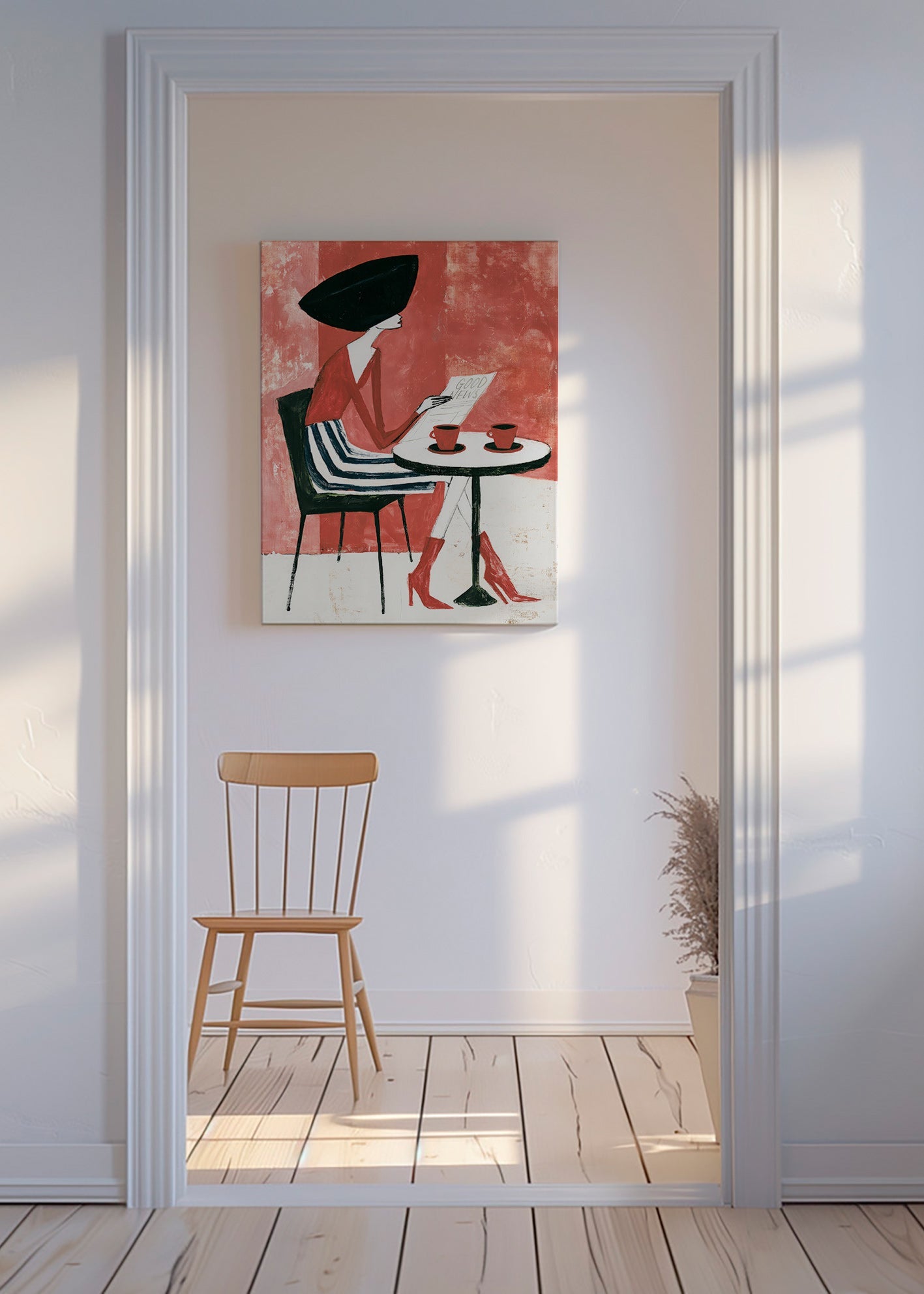 Køkkenkunst kvinde med kaffe