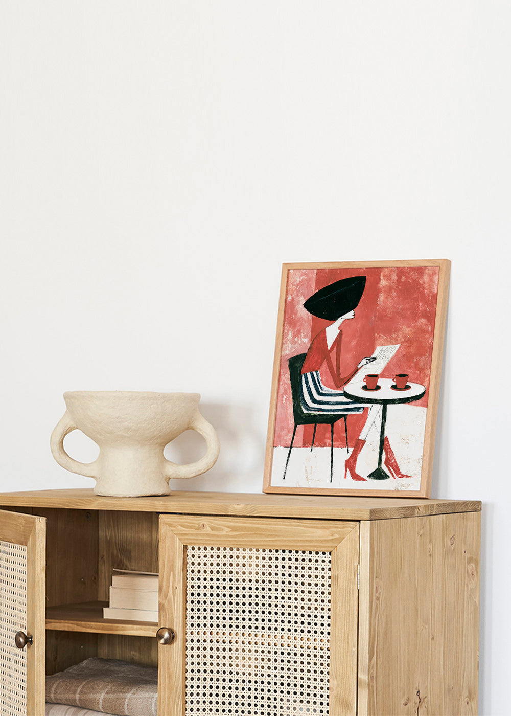 Køkkenkunst kvinde med kaffe