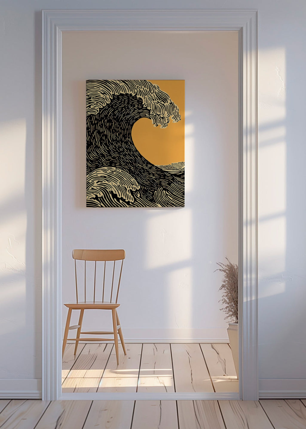Illustration sort bølge grafik