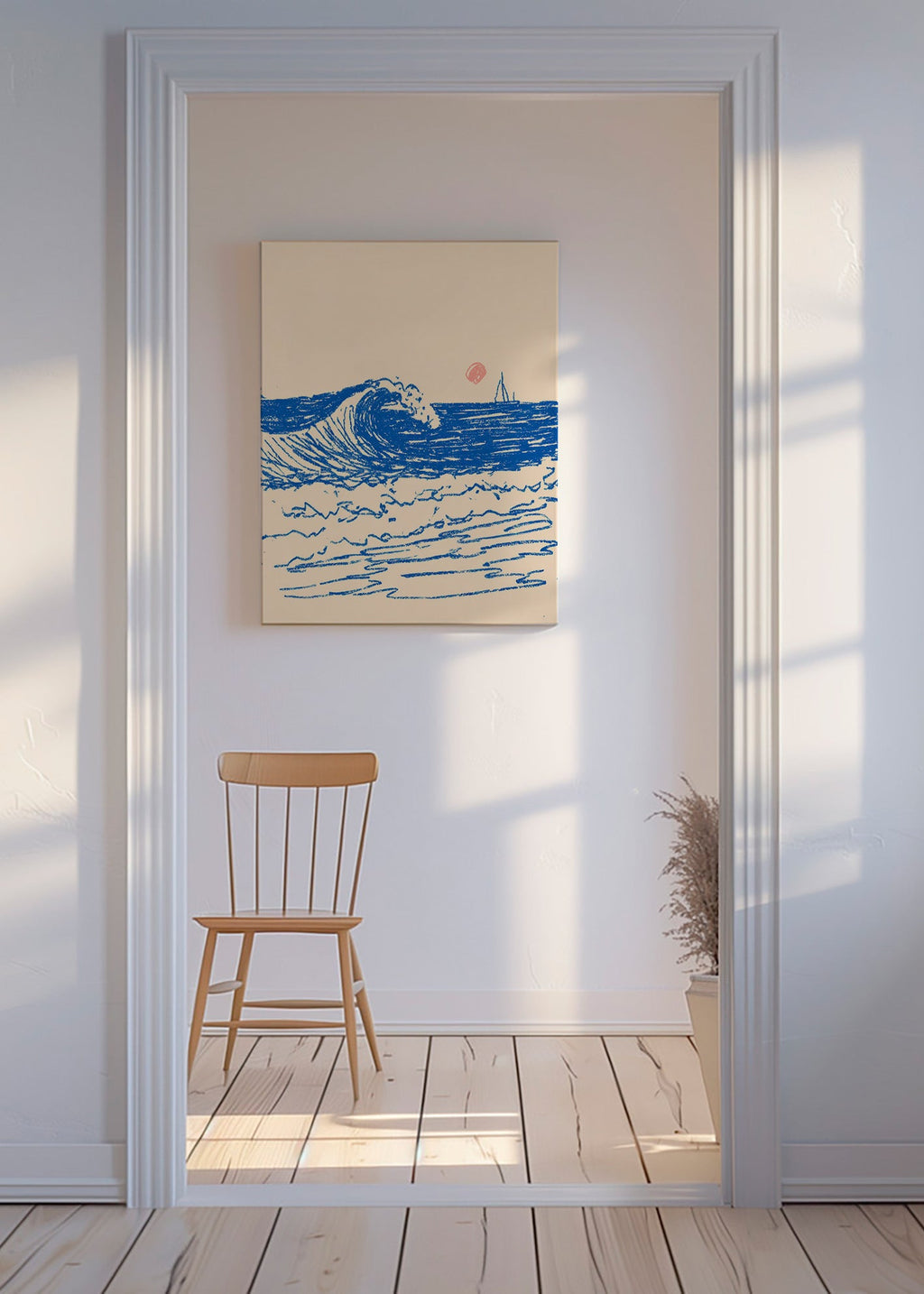 Køkkenkunst: skitsebølge og sejlbåd