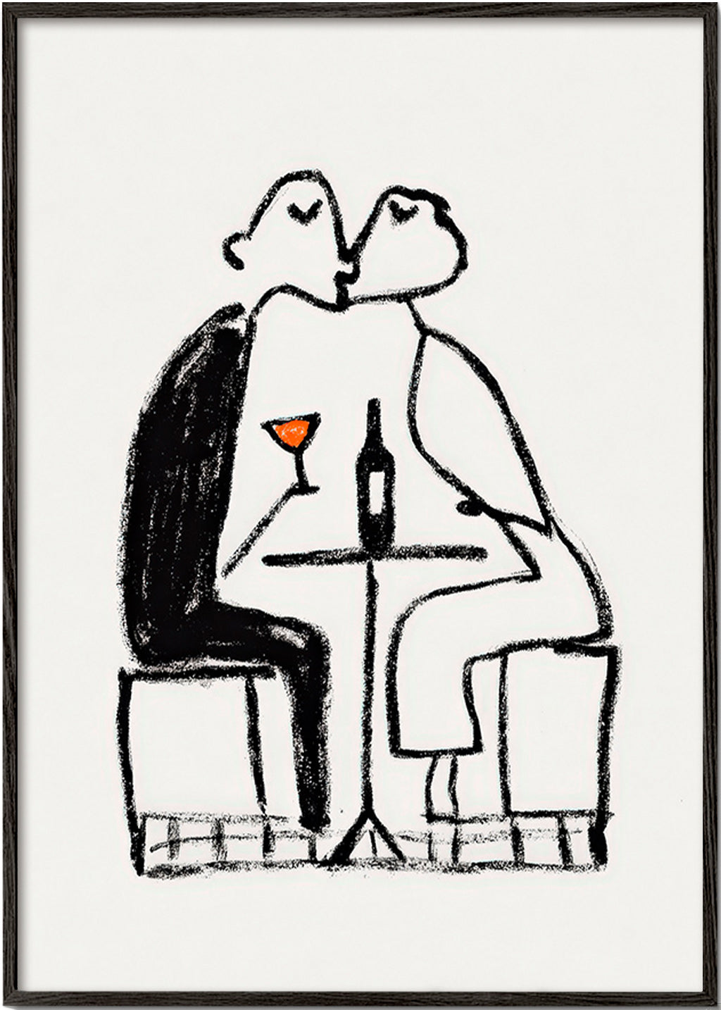 Køkkenkunst: par med vin