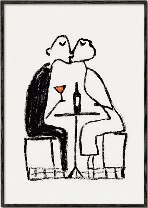 Køkkenkunst: par med vin