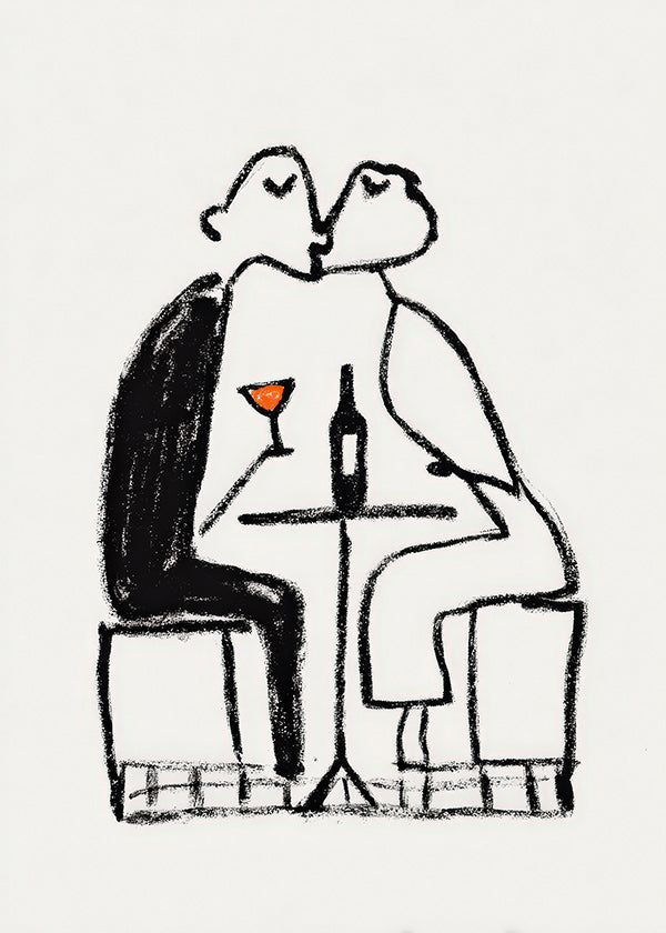Køkkenkunst: par med vin