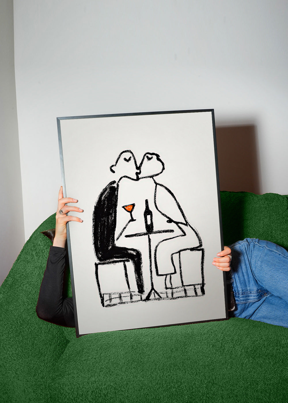 Køkkenkunst: par med vin