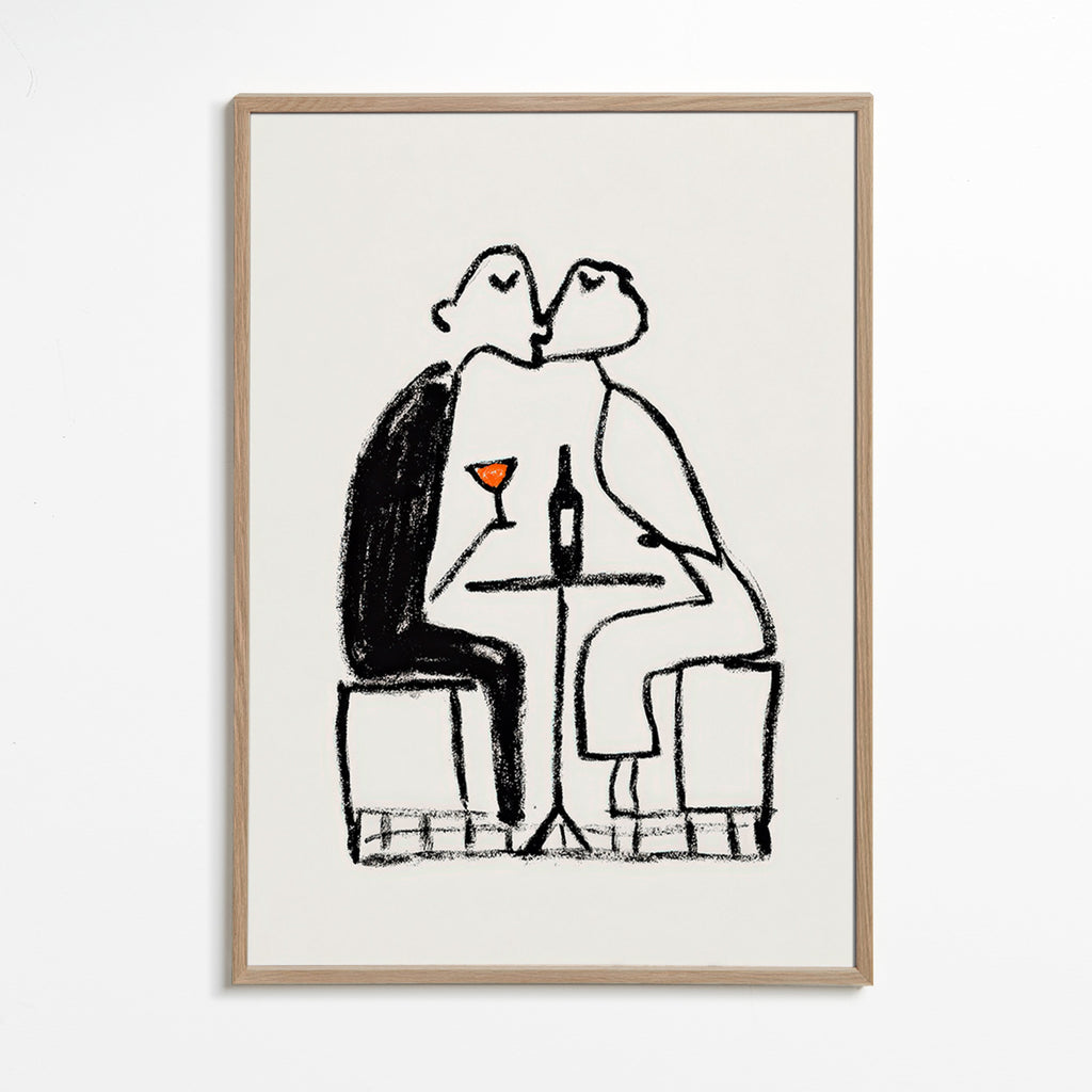 Køkkenkunst: par med vin