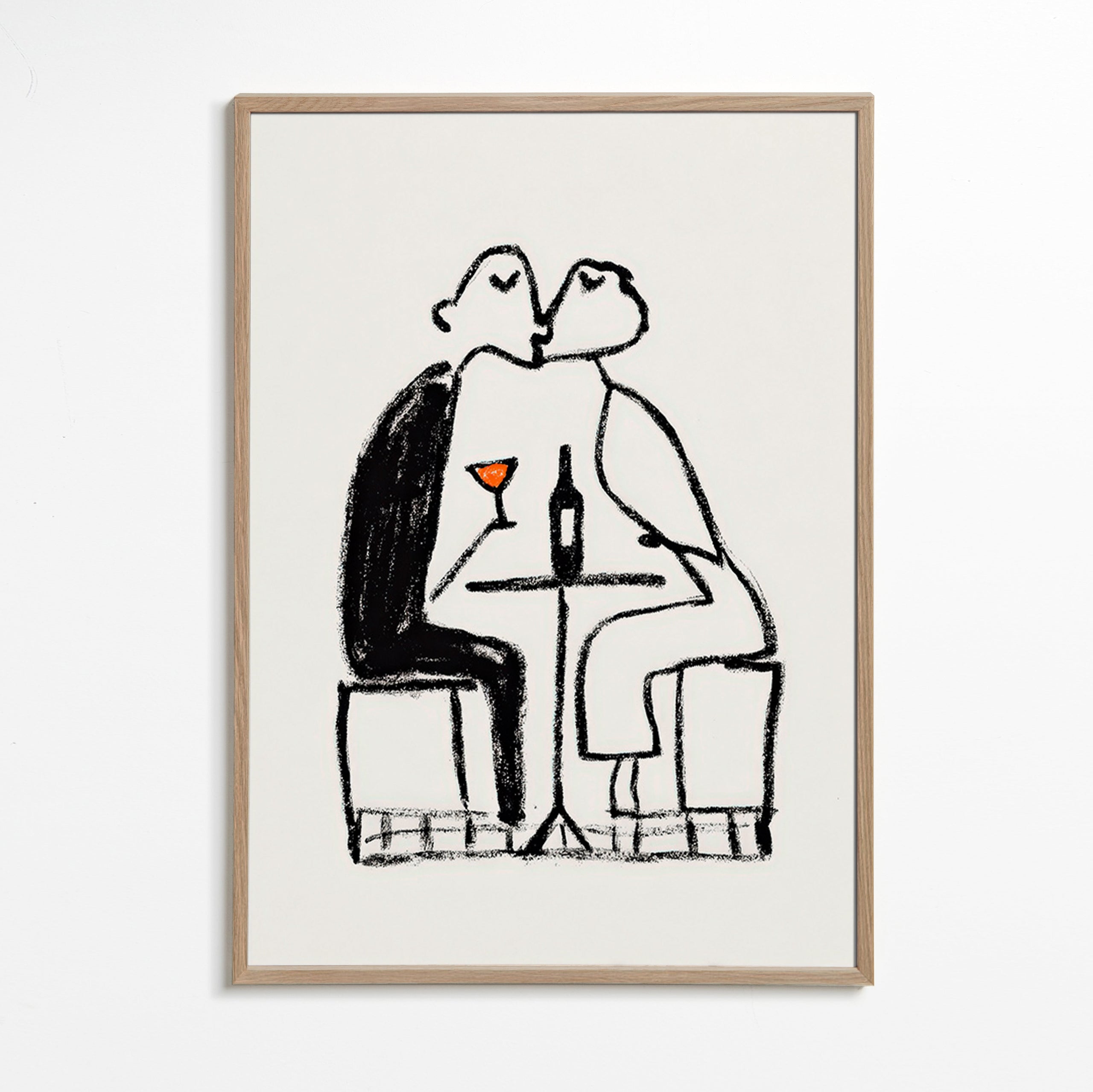 Køkkenkunst: par med vin