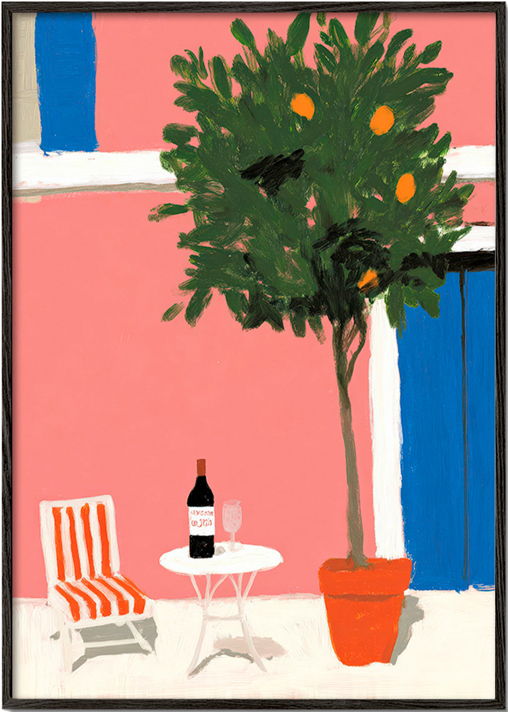 Køkkenkunst med citruspotte på terrasse