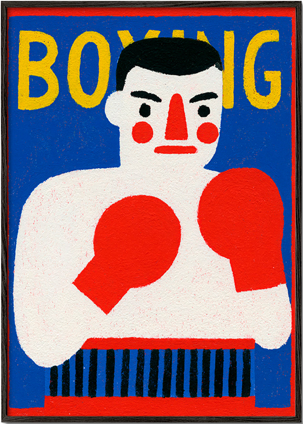 Sportkunst: illustreret bokserplakat