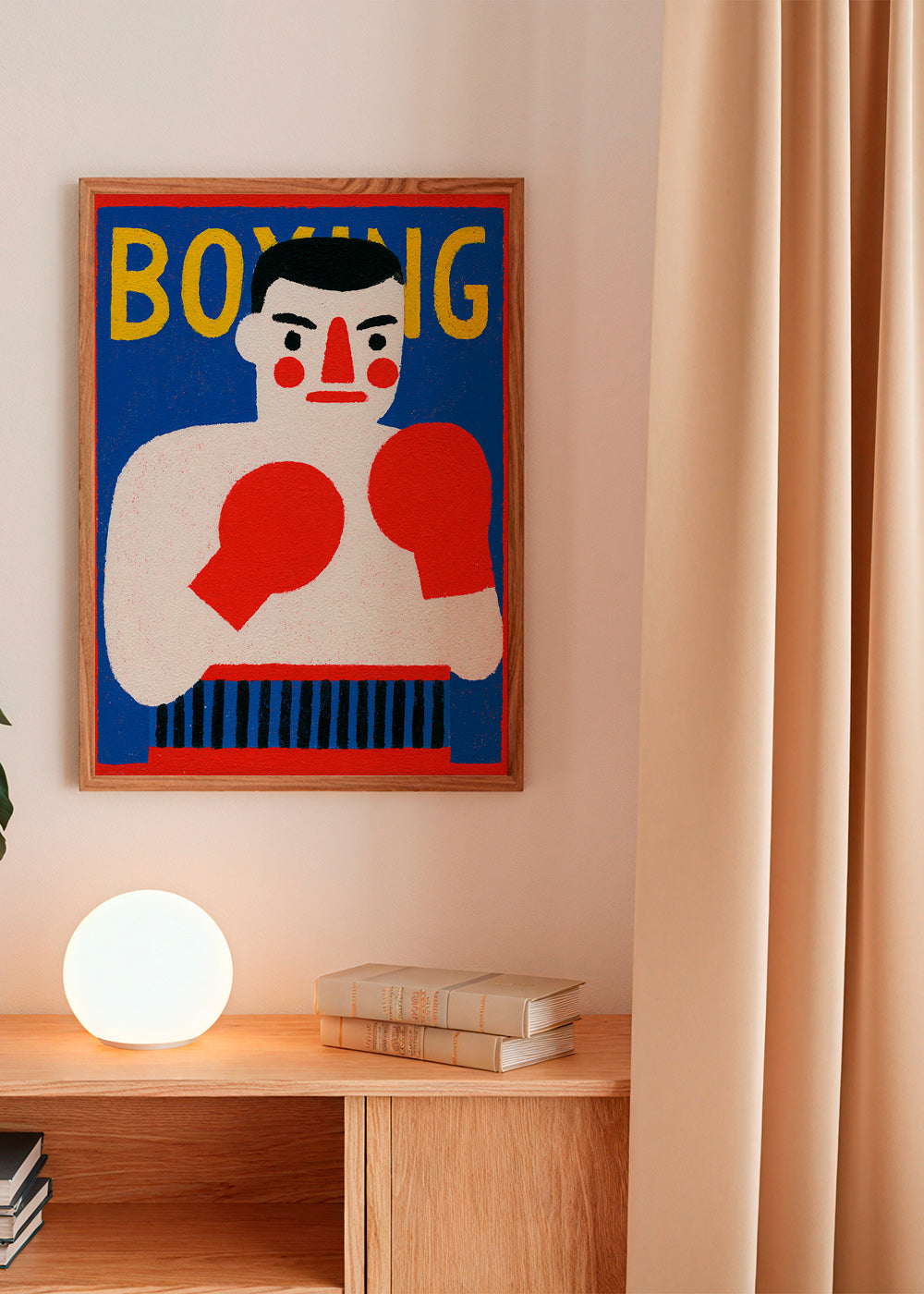 Sportkunst: illustreret bokserplakat