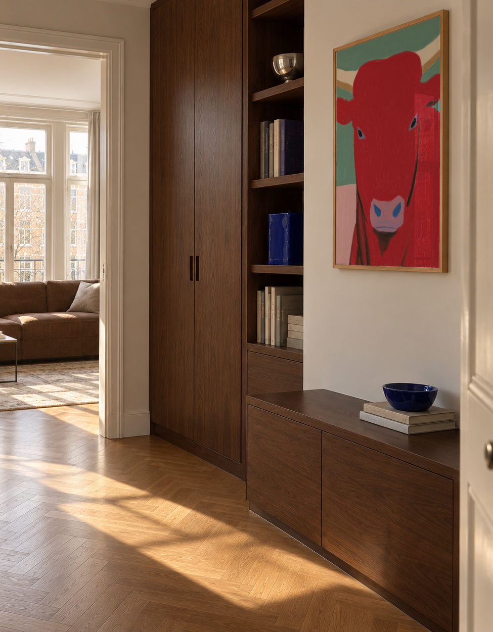 Red Bull Portrait - Framed poster in an interior