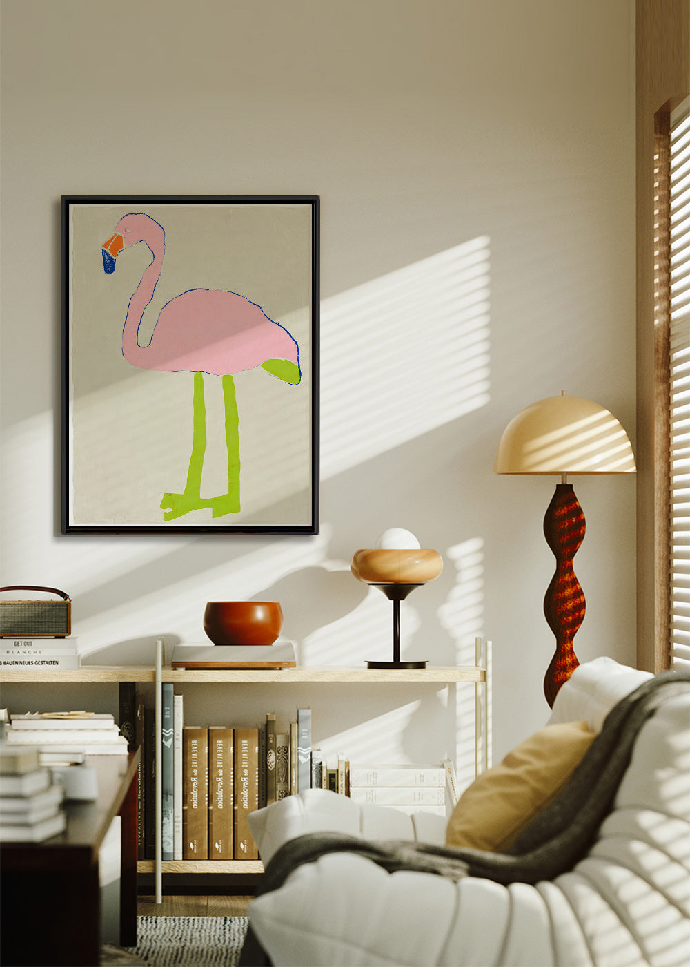 Rosa flamingo plakat
