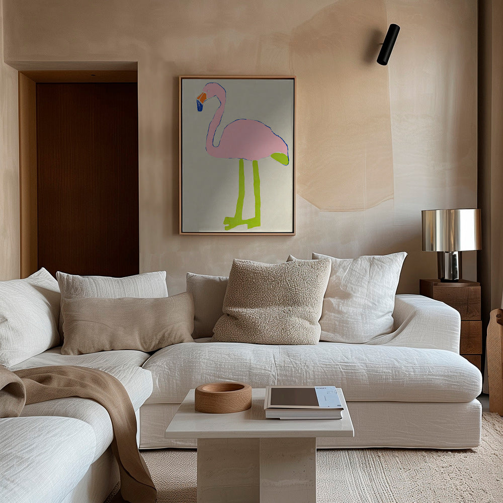 Rosa flamingo plakat