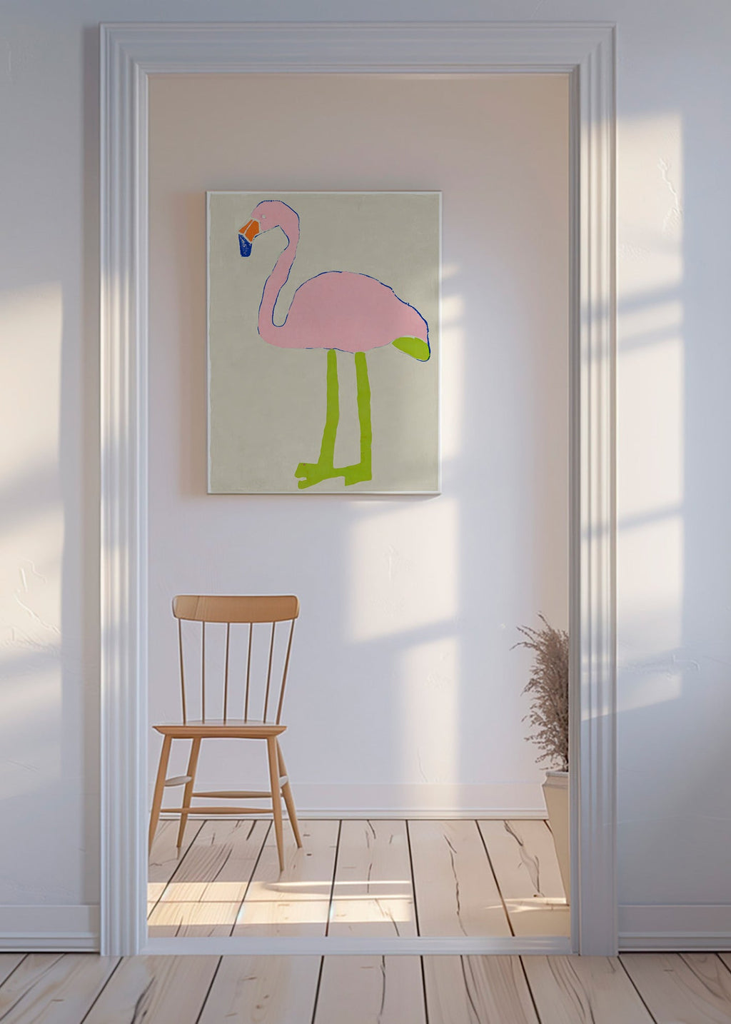 Rosa flamingo plakat