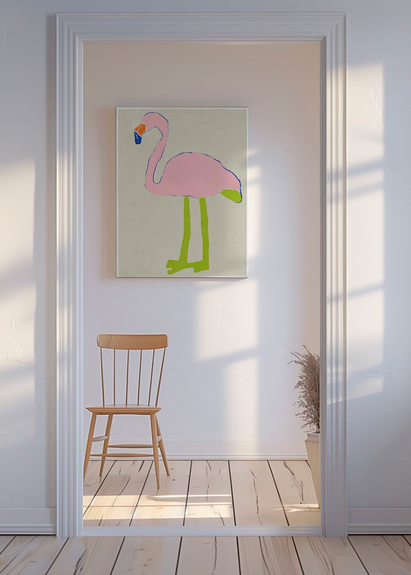 Rosa flamingo plakat