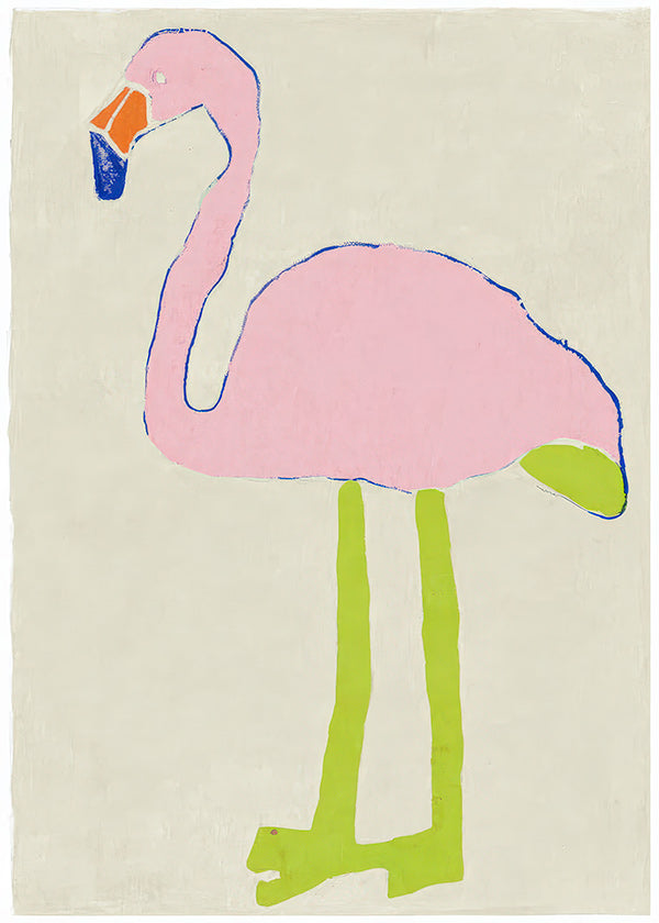 Rosa flamingo plakat
