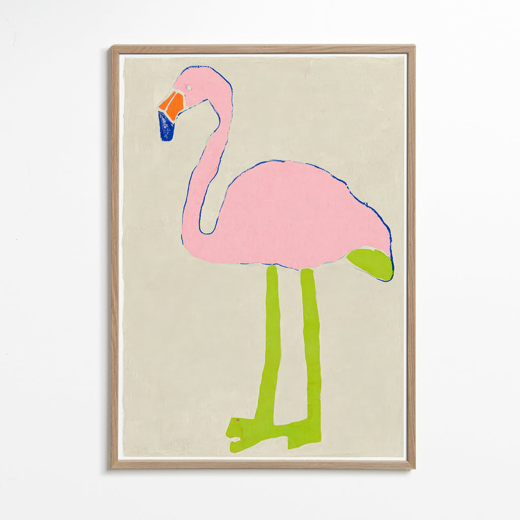 Rosa flamingo plakat