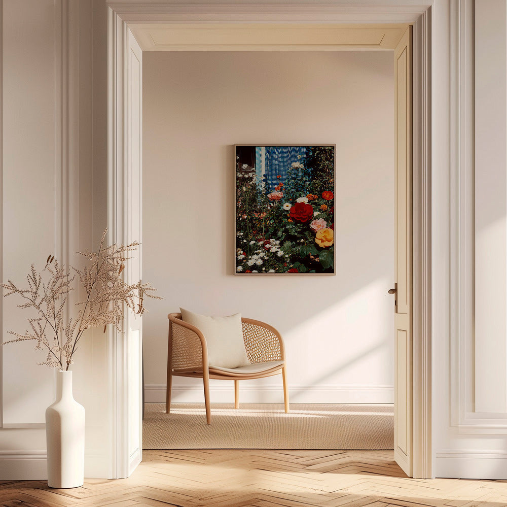 Botanisk plakat: blomstrende have
