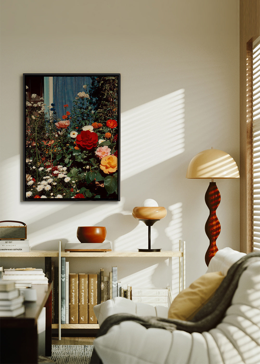 Botanisk plakat: blomstrende have