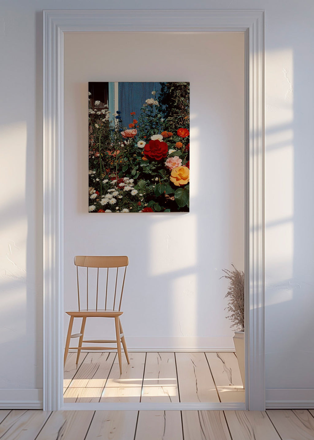 Botanisk plakat: blomstrende have
