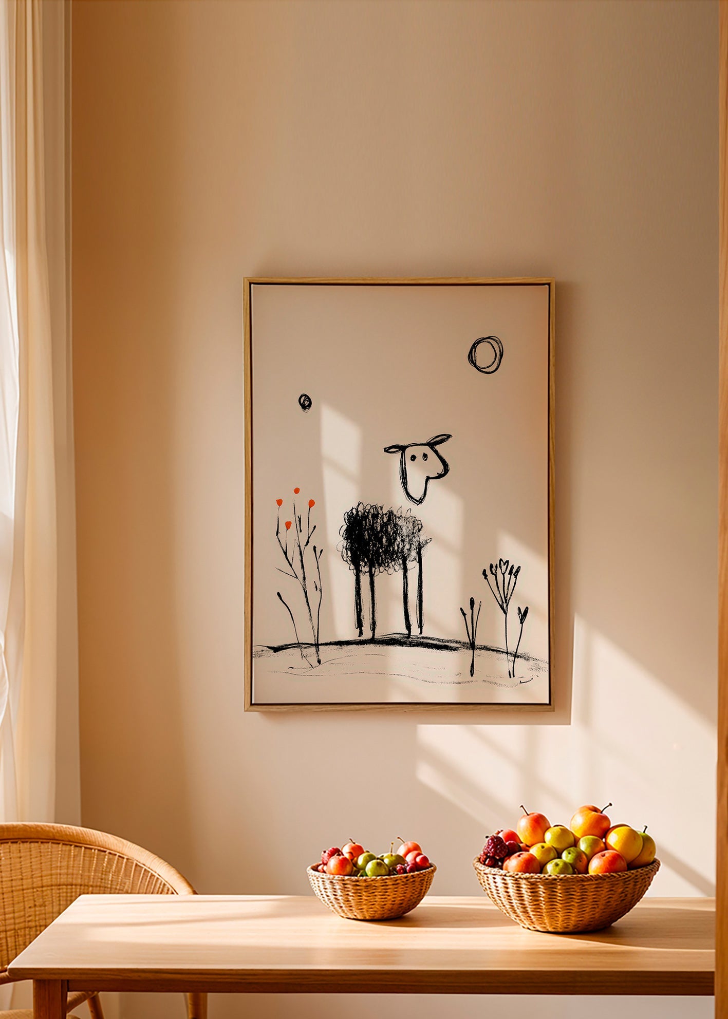 Minimalistisk får linjetegning