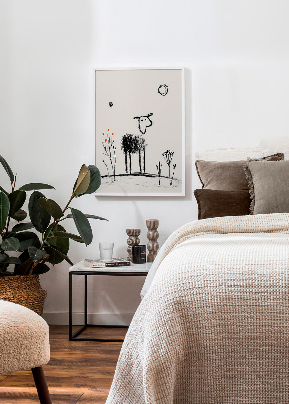 Minimalistisk får linjetegning