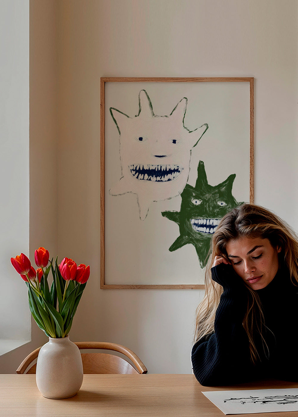 Illustration af tvillingemonstre