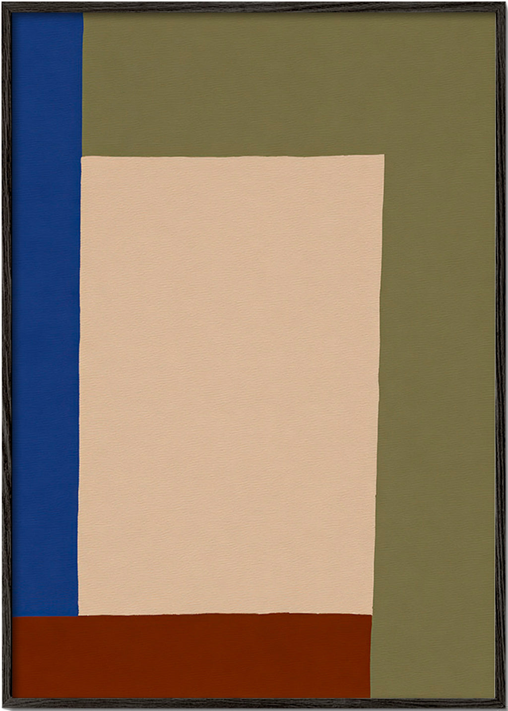 Geometrisk plakat med beige rektangel