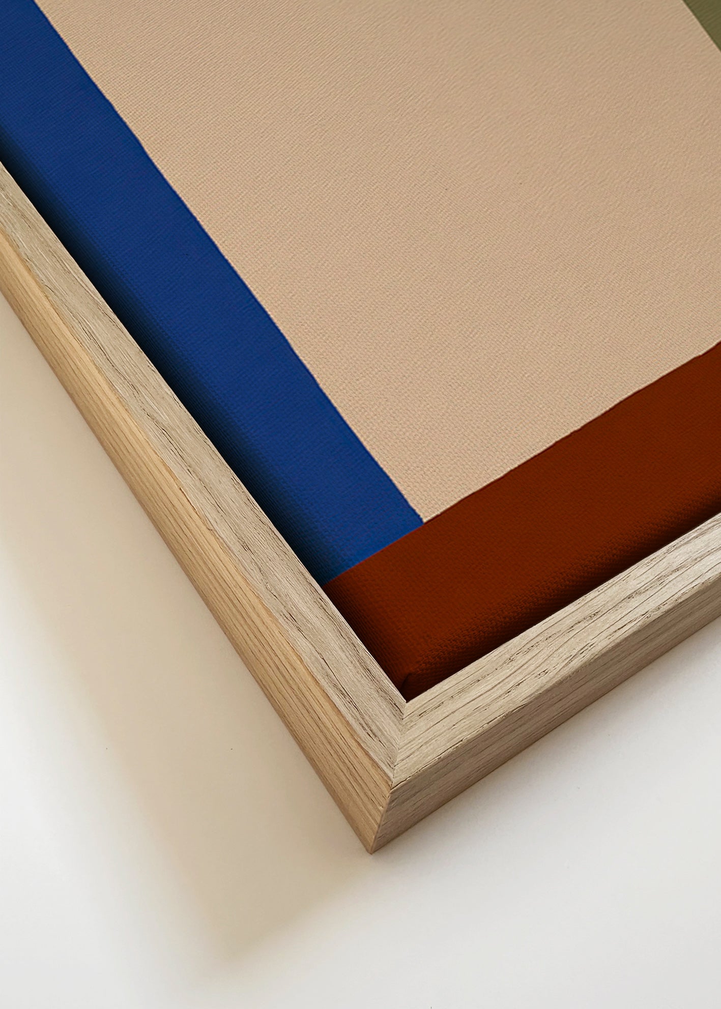 Geometrisk plakat med beige rektangel