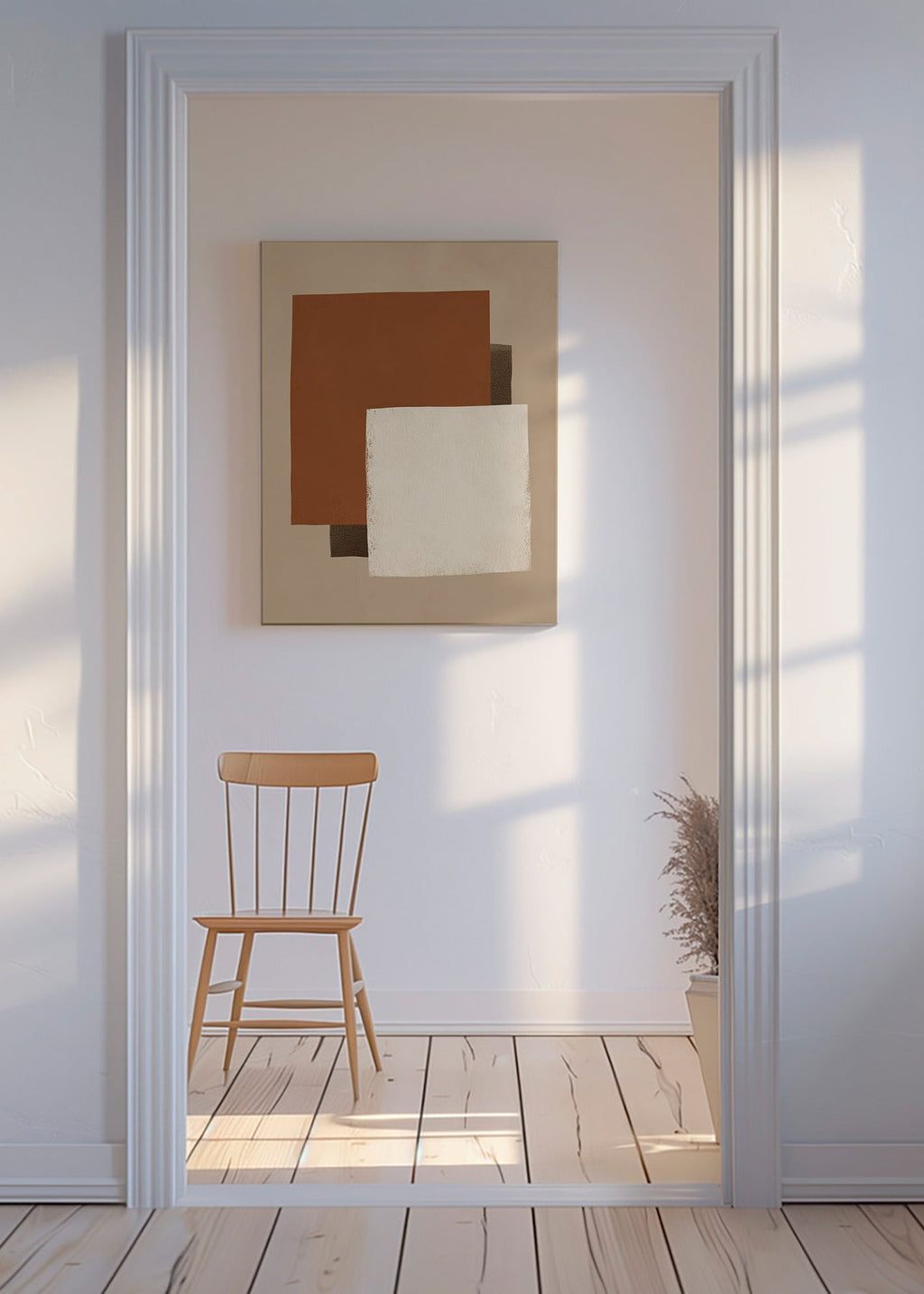 Geometrisk plakat i jordfarver
