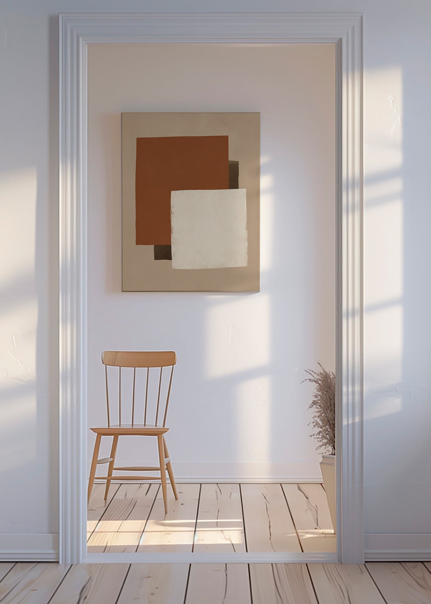 Geometrisk plakat i jordfarver