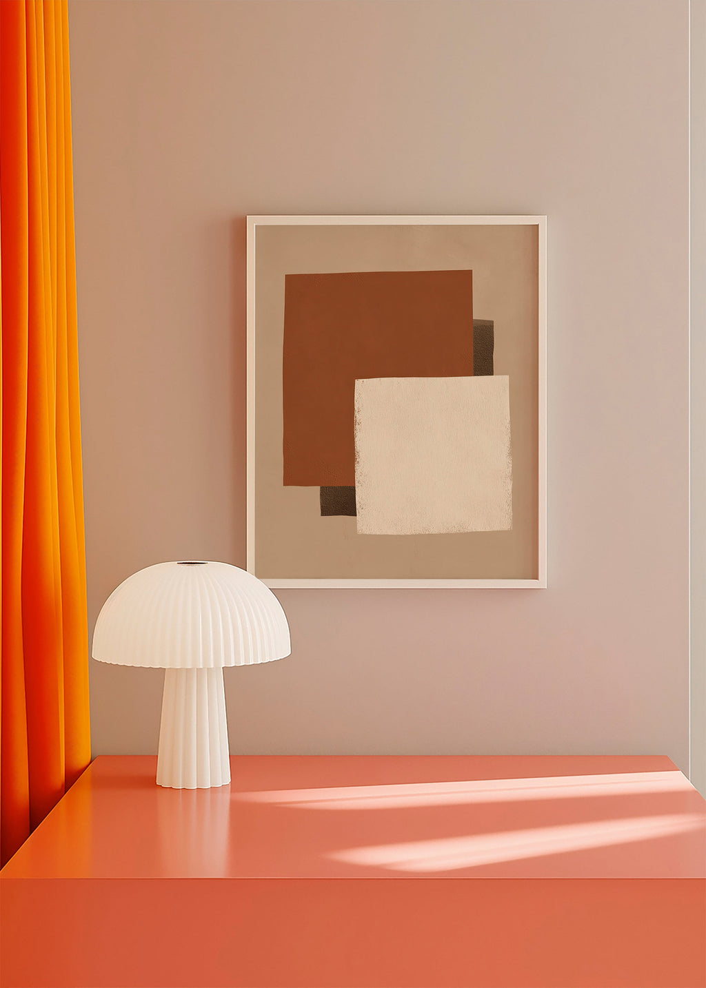 Geometrisk plakat i jordfarver