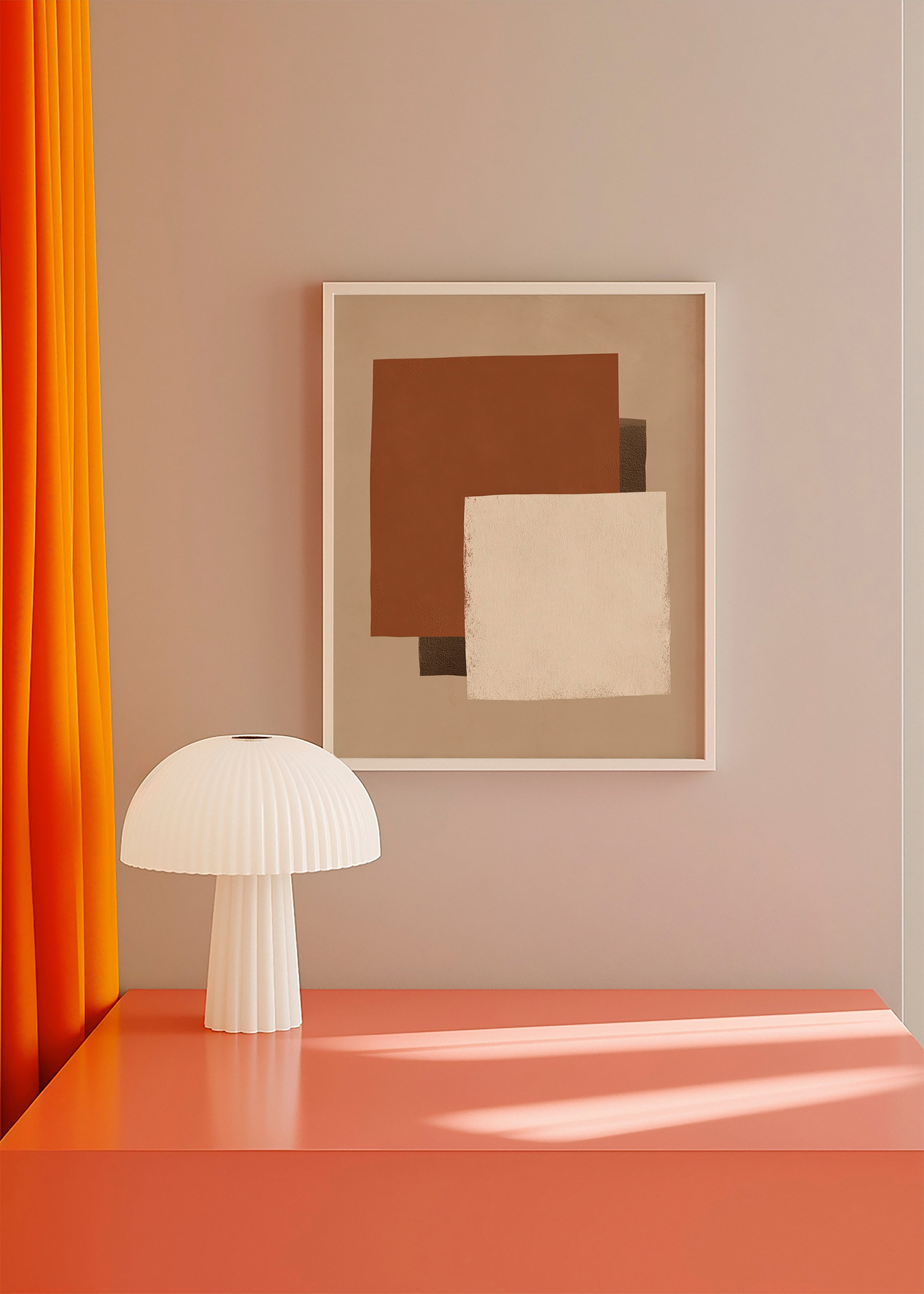 Geometrisk plakat i jordfarver