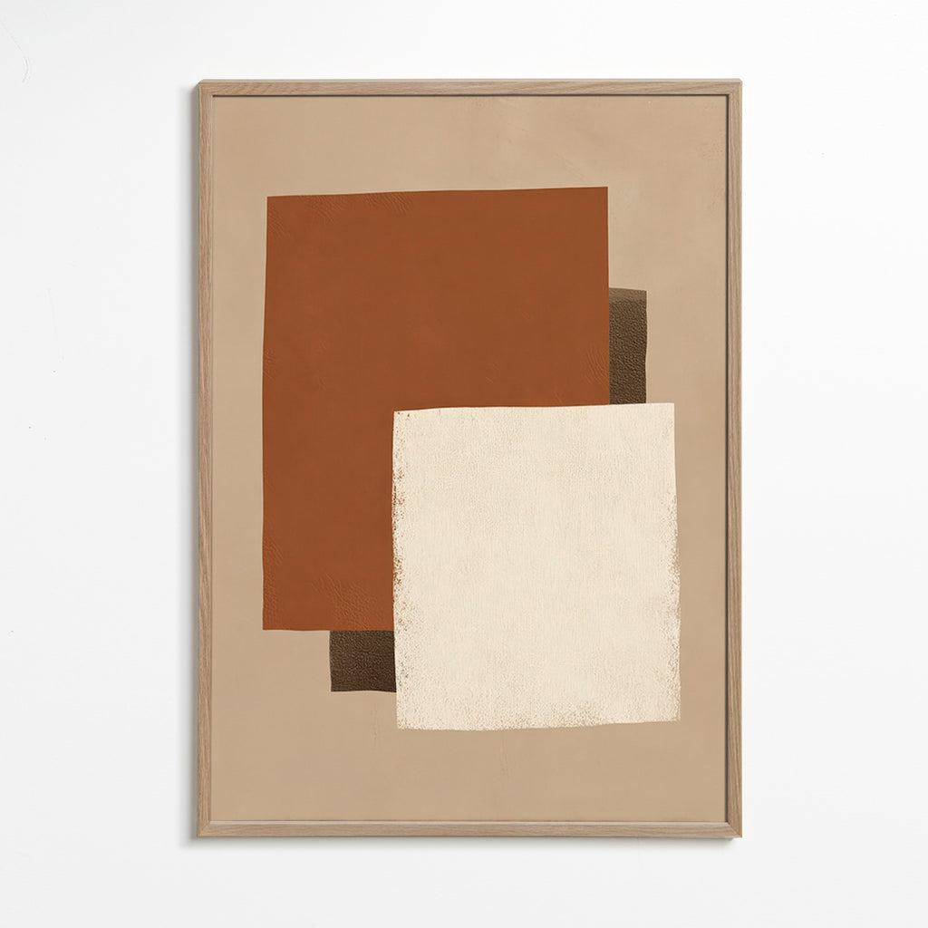 Geometrisk plakat i jordfarver