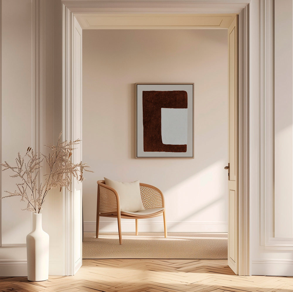Abstrakt værk: Chokoladeform minimal