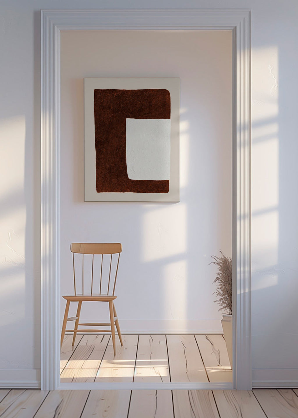 Abstrakt værk: Chokoladeform minimal